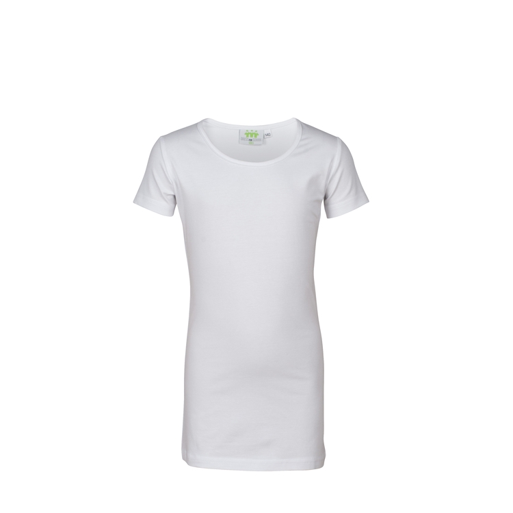 T-Shirt, kurzarm, Rundhals, lange Form, Mädchen